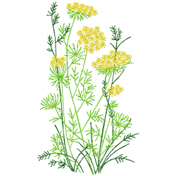 Flowers And Tree Embroidery Design 6